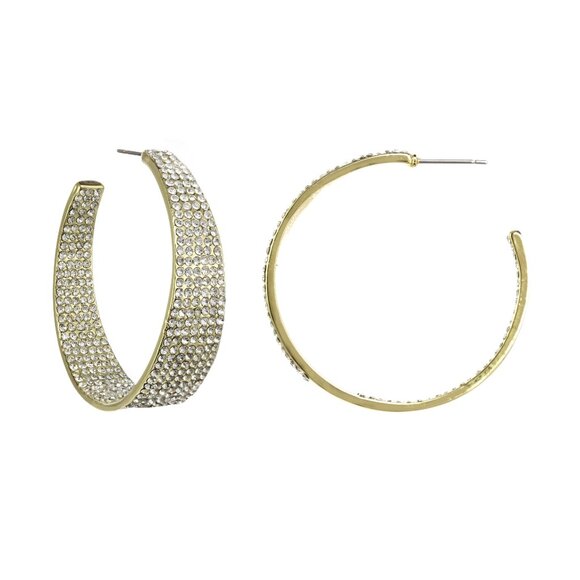 Large Crystal Hoops - Picture 2 of 5